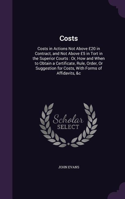 Vorderes Coverbild Costs