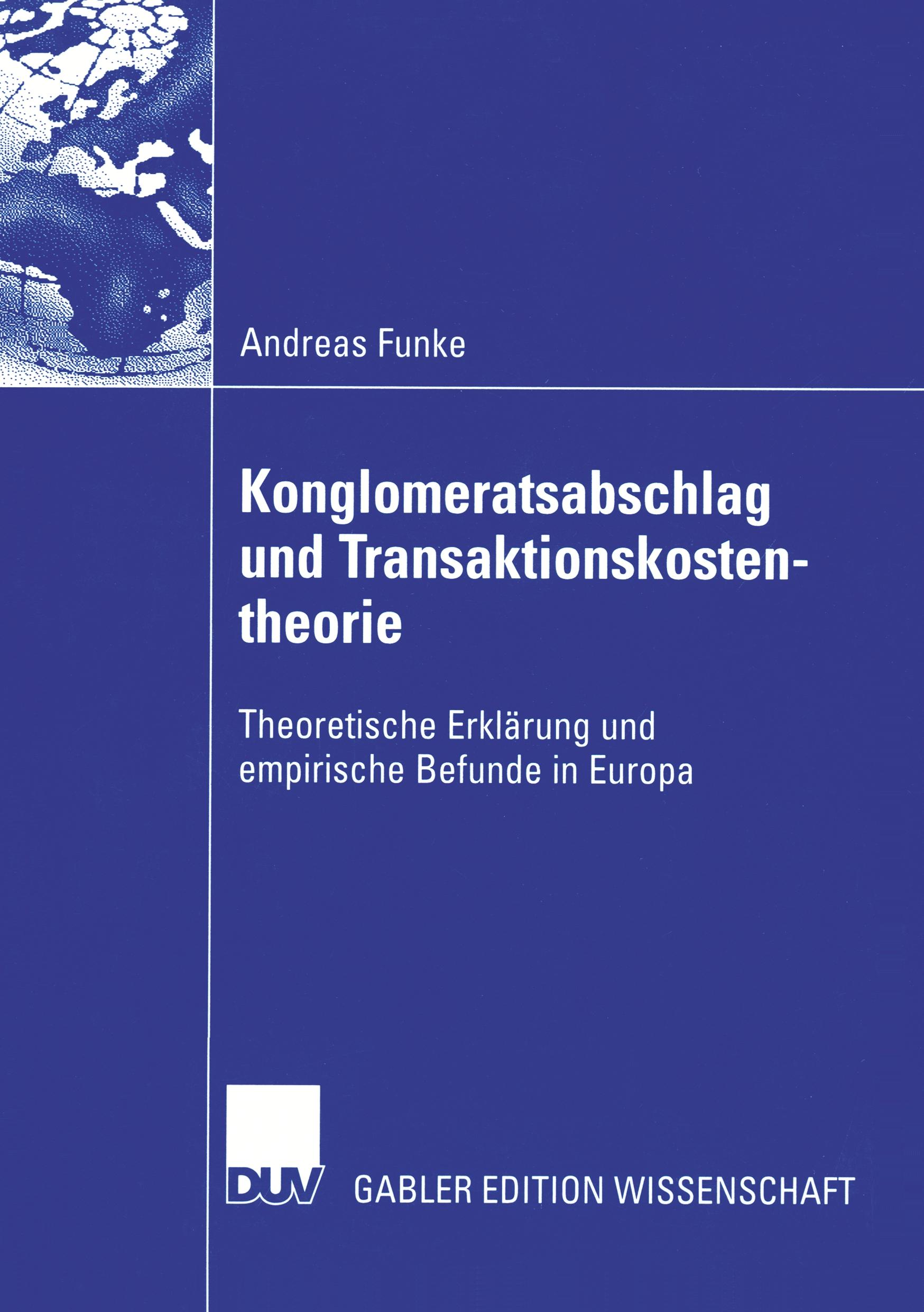 Vorderes Coverbild Konglomeratsabschlag undTransaktionskostentheorie