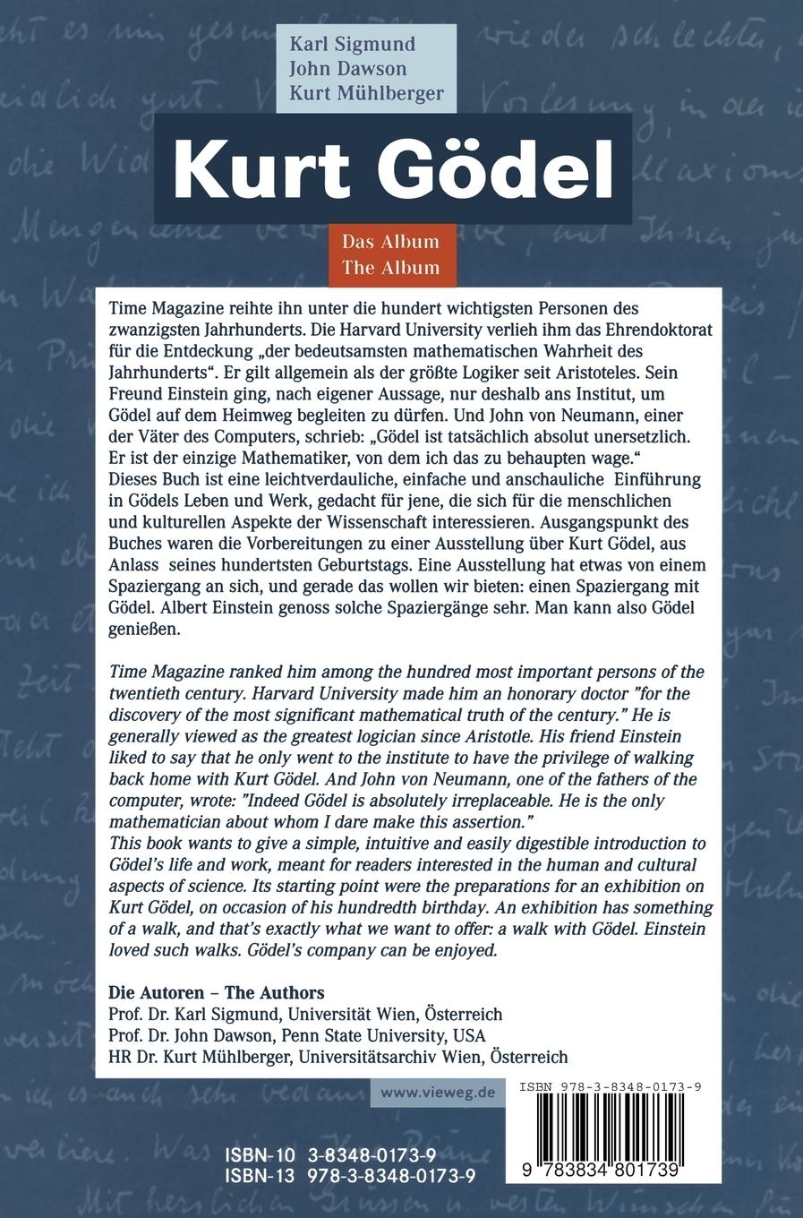 Rückseitencover Kurt Gödel