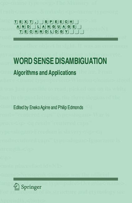Vorderes Coverbild Word Sense Disambiguation