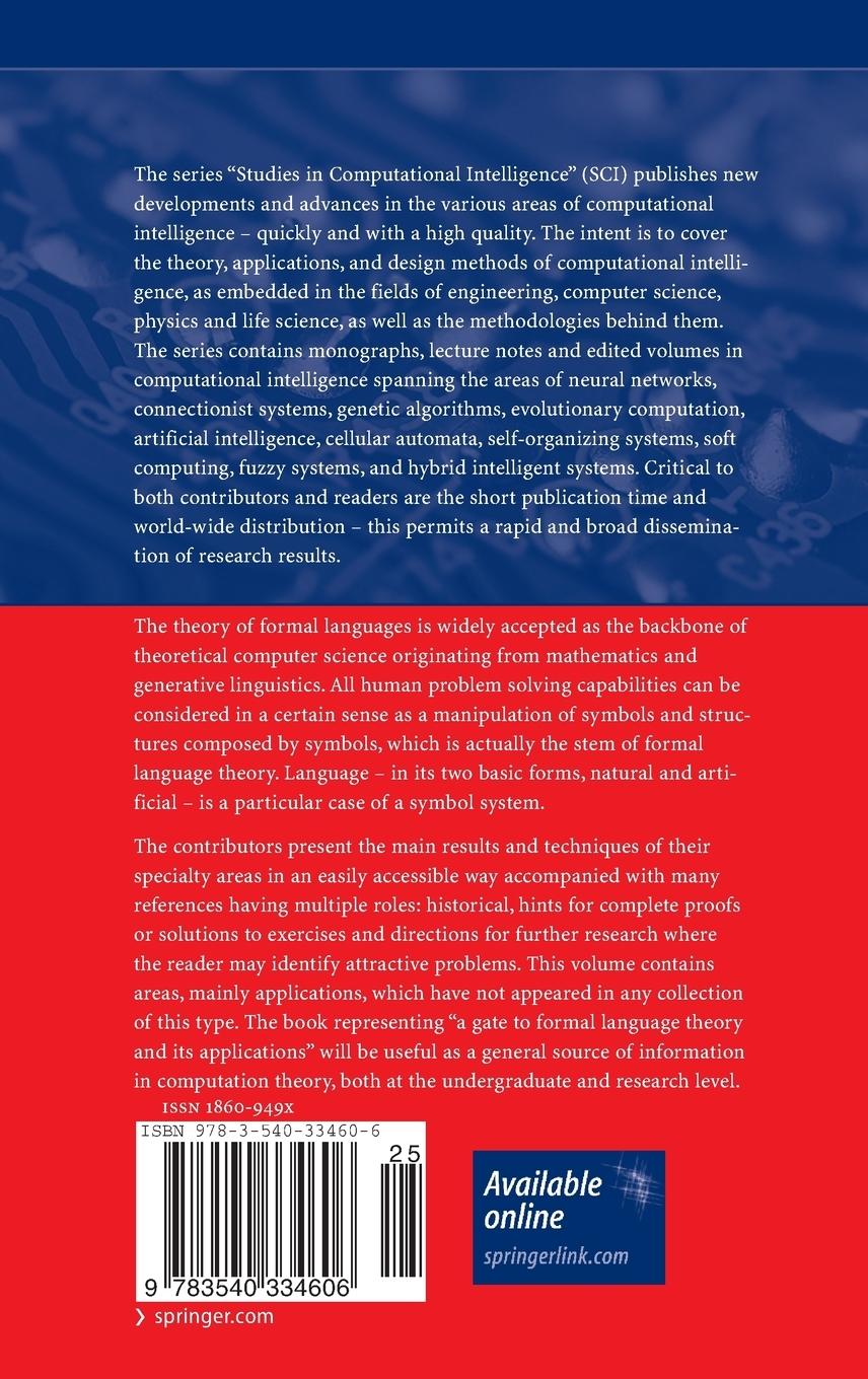 Rückseitencover Recent Advances in Formal Languages and Applications