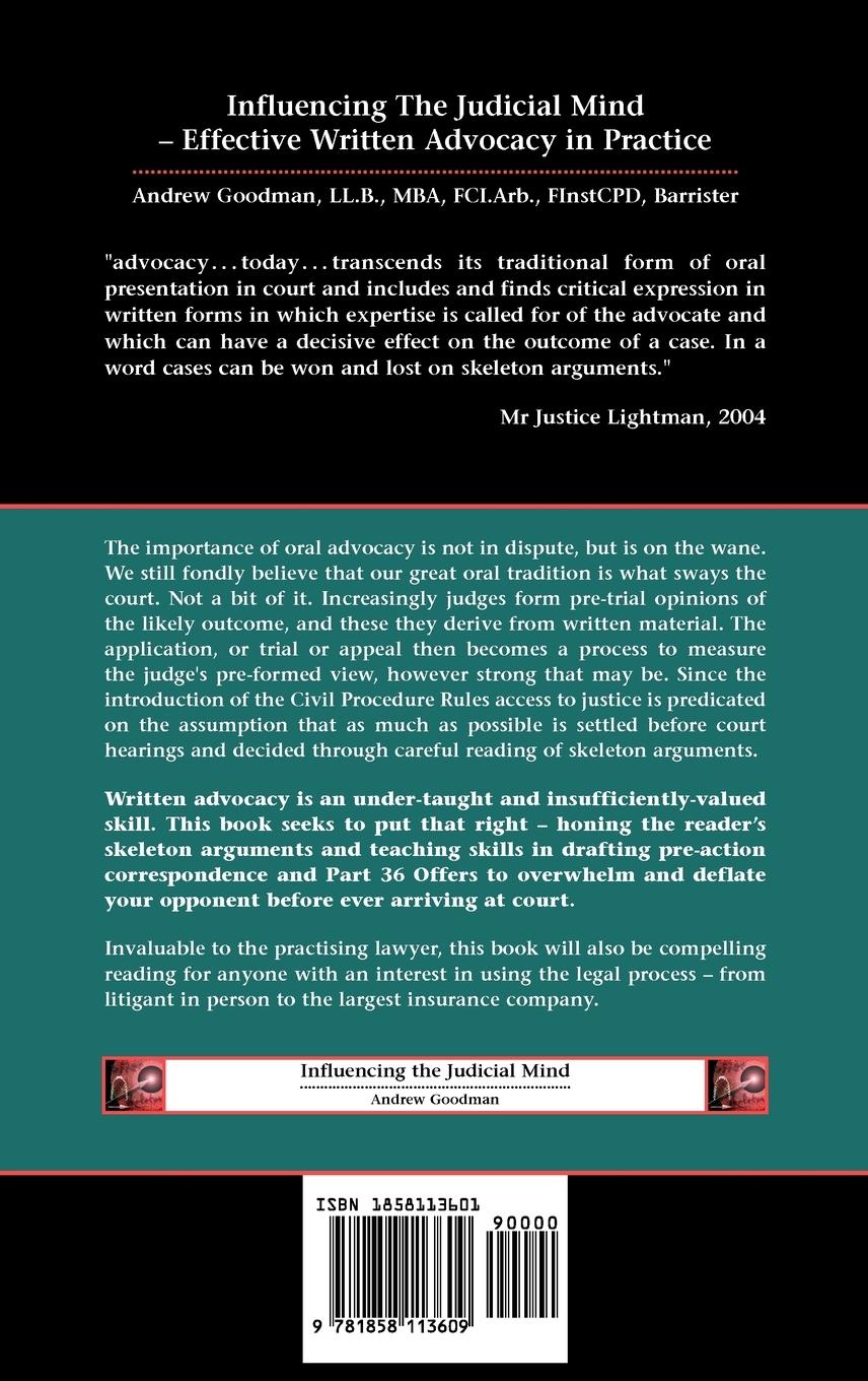 Rückseitencover Influencing the Judicial Mind