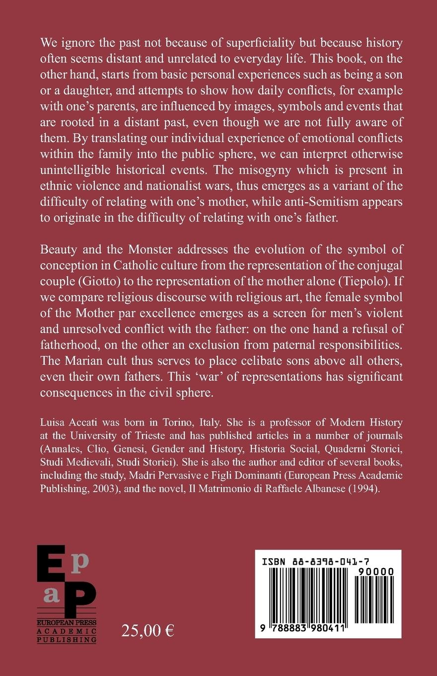 Rückseitencover Beauty and the Monster. Discursive and Figurative Representations of the Parental Couple from Giotto to Tiepolo.