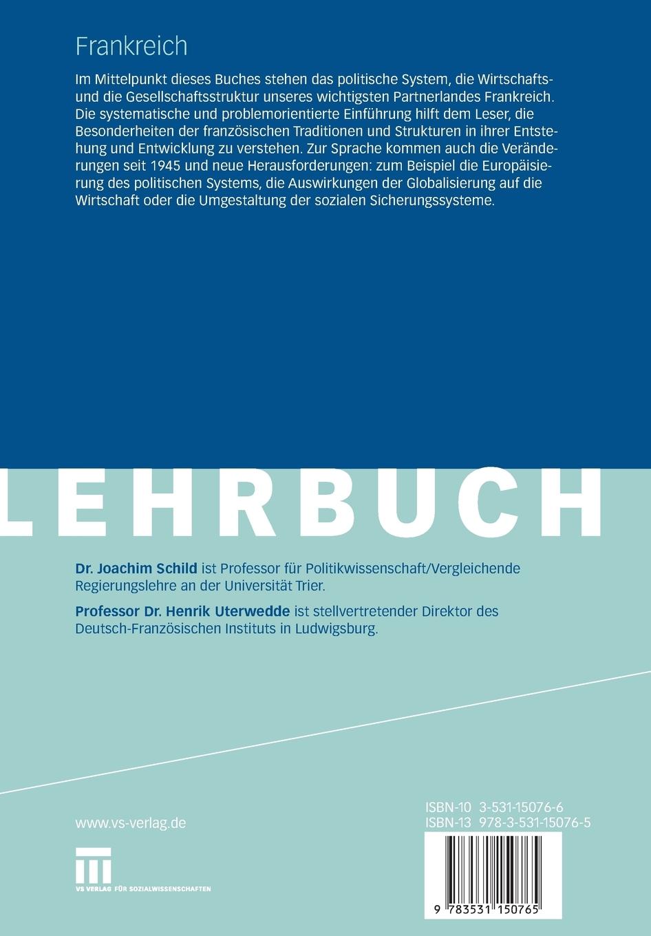 Rückseitencover Frankreich