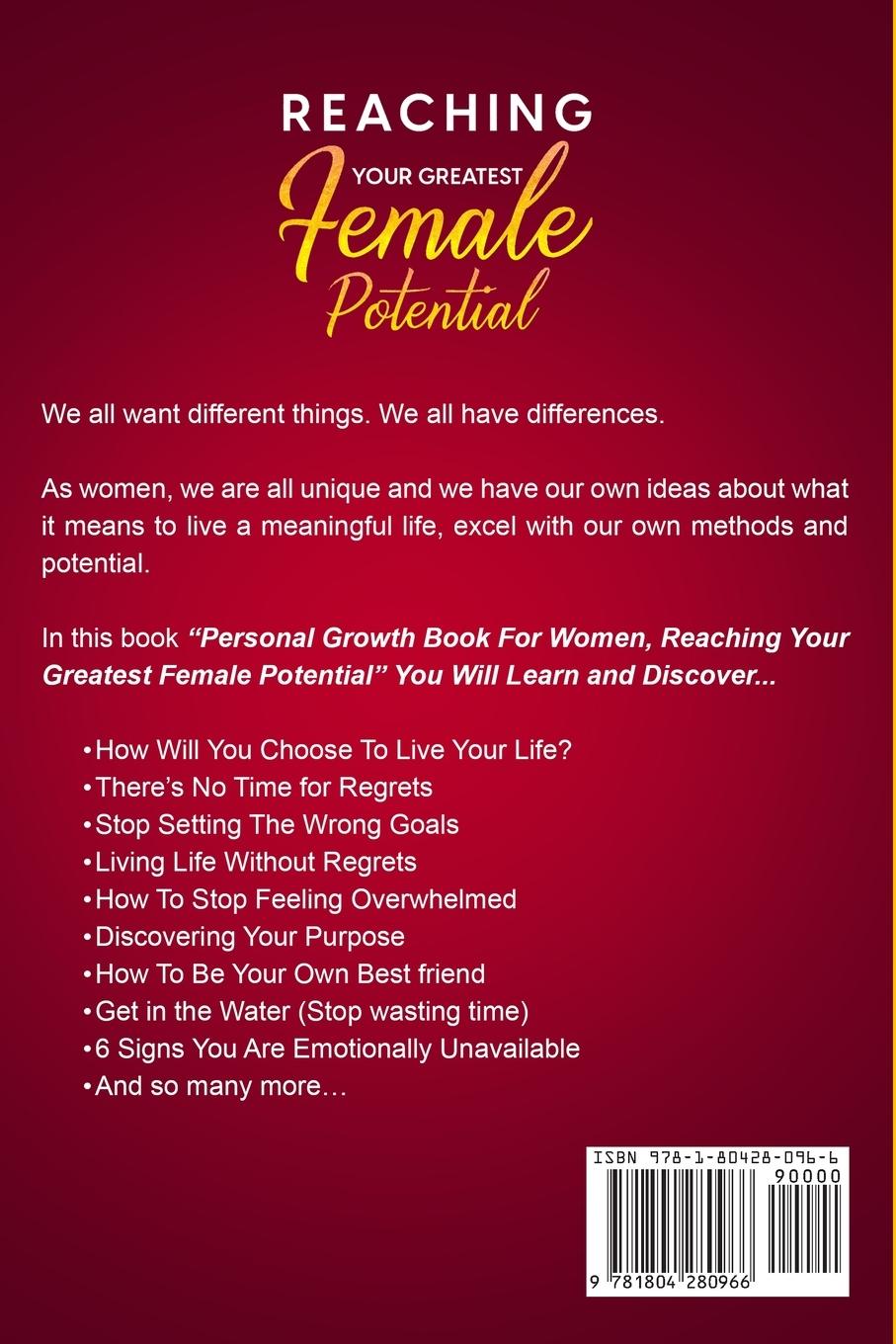 Rückseitencover Personal Growth Book For Women