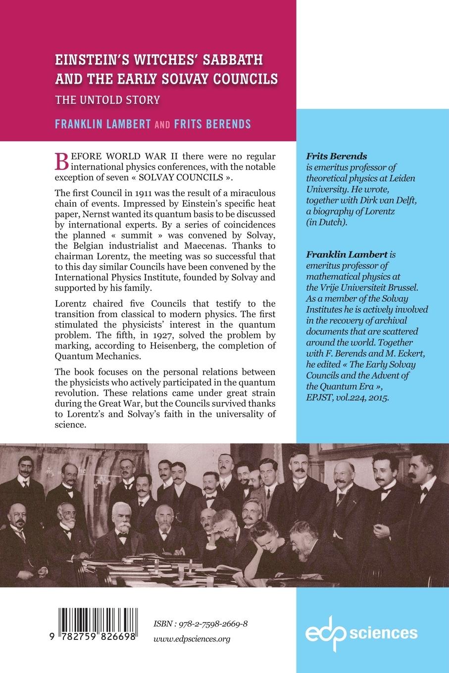 Rückseitencover Einstein's Witches' Sabbath and the Early Solvay Councils