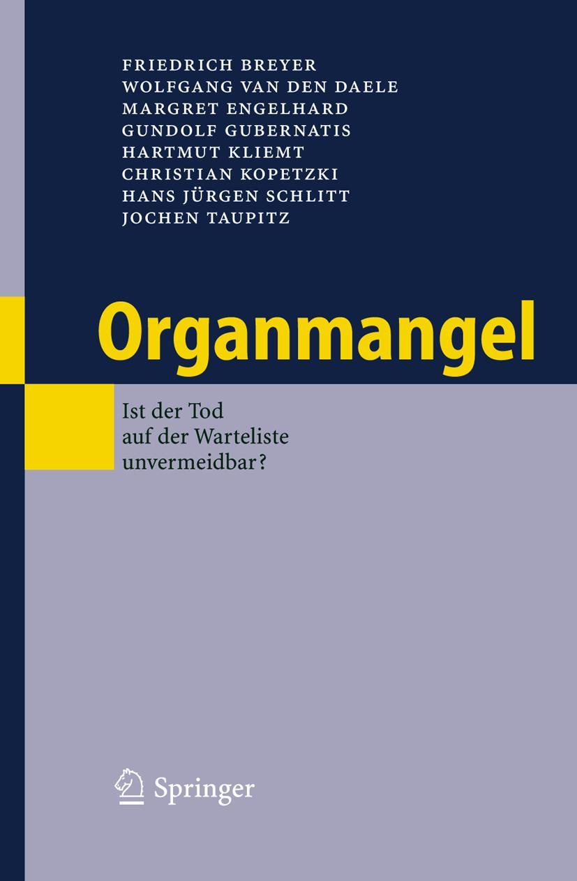 Vorderes Coverbild Organmangel