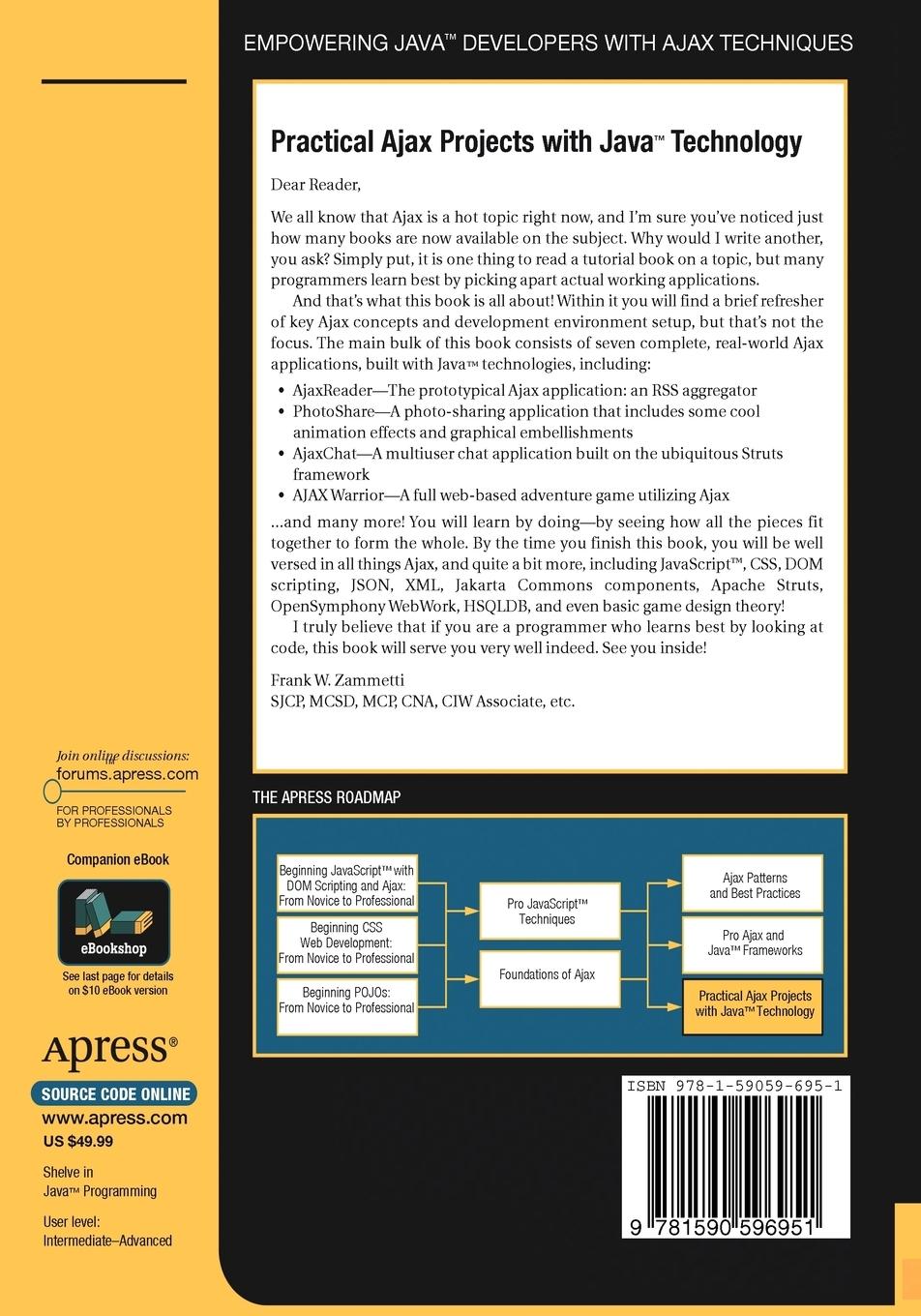 Rückseitencover Practical Ajax Projects with Java Technology