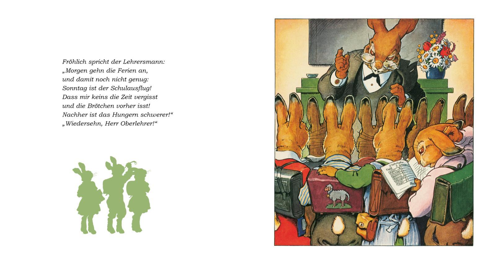 Beispielinhalt (Bild) Die Häschenschule: Ein Ausflug in der Häschenschule