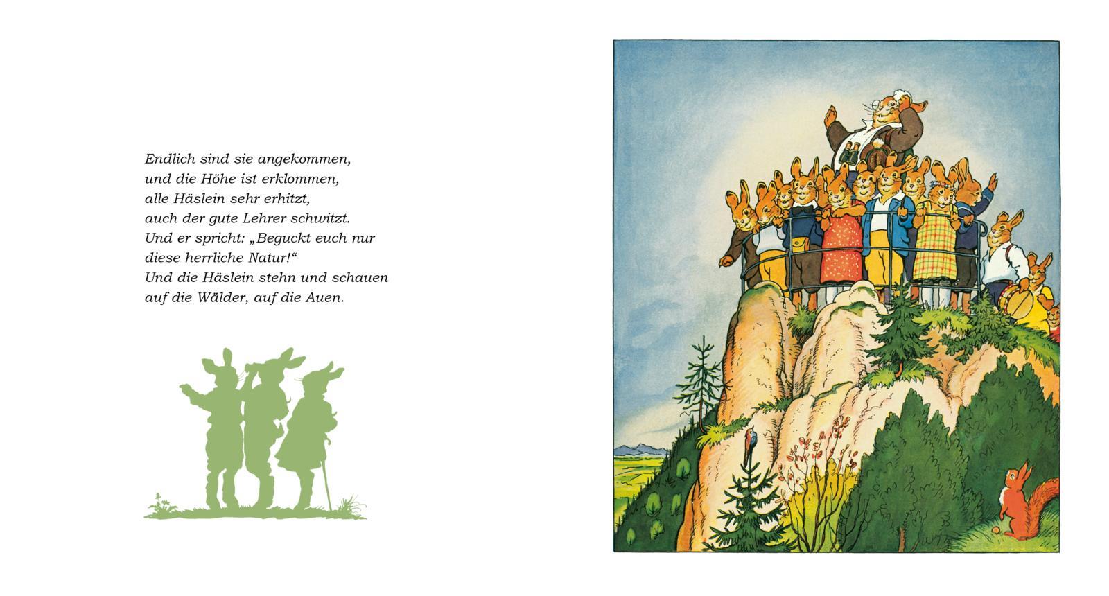 Beispielinhalt (Bild) Die Häschenschule: Ein Ausflug in der Häschenschule