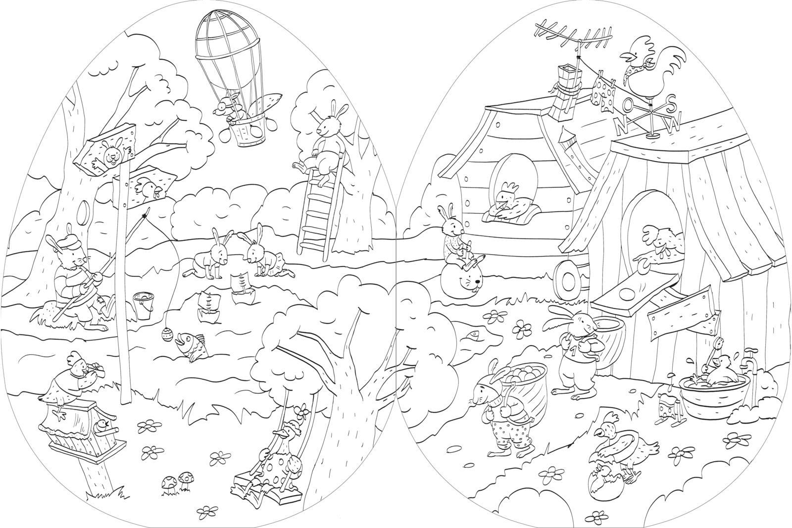 Beispielinhalt (Bild) Mein dickes Oster-Malbuch