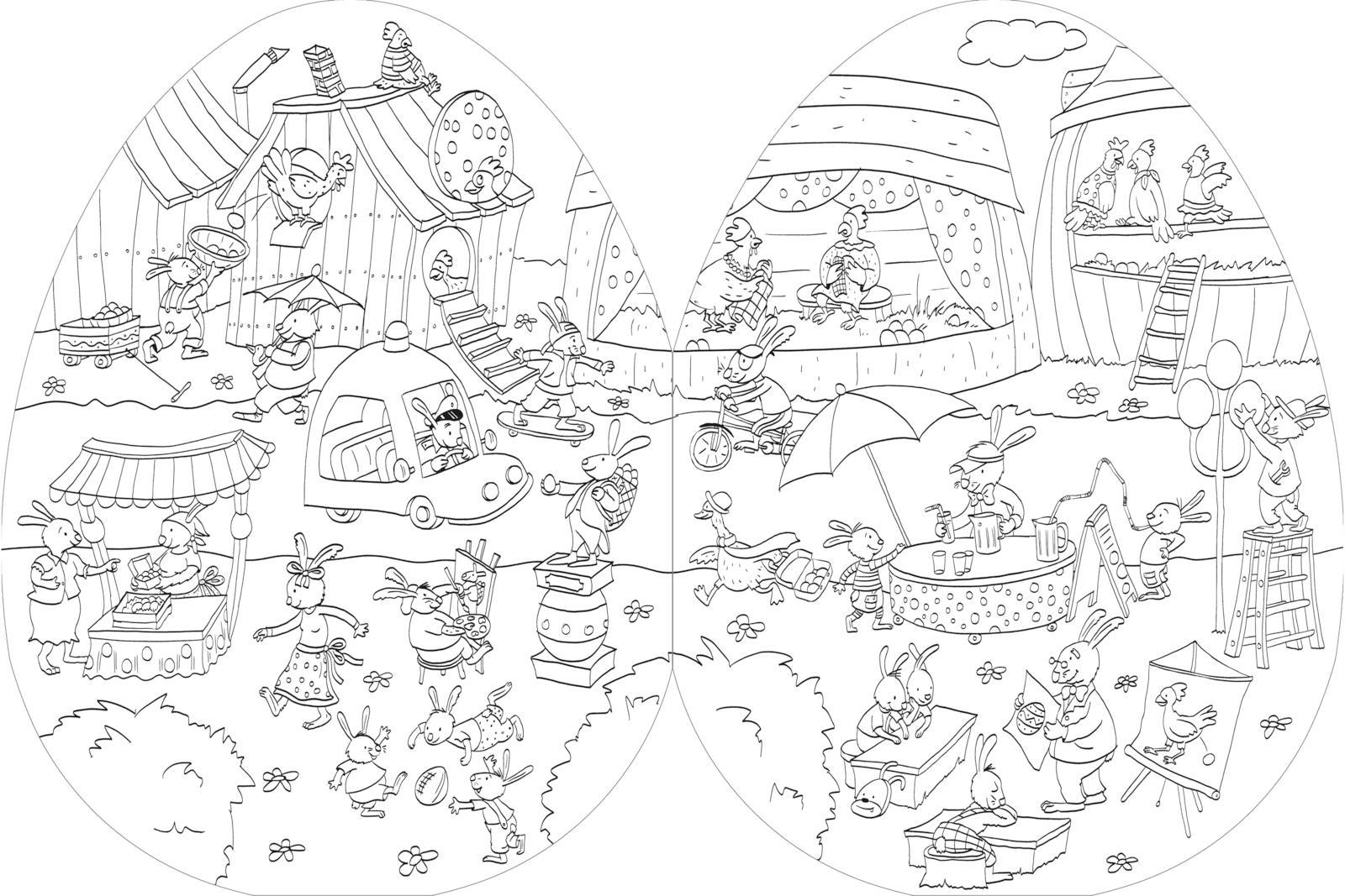 Beispielinhalt (Bild) Mein dickes Oster-Malbuch