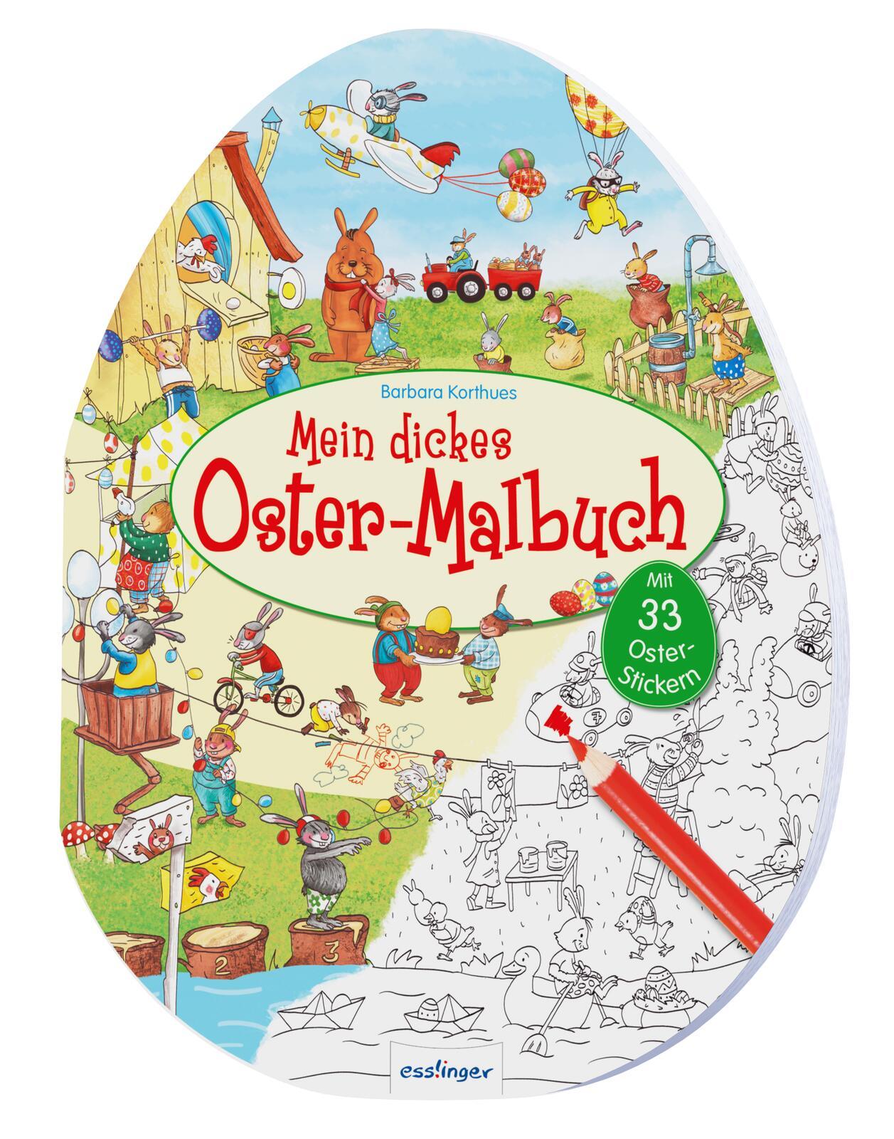 Vorderes Coverbild Mein dickes Oster-Malbuch