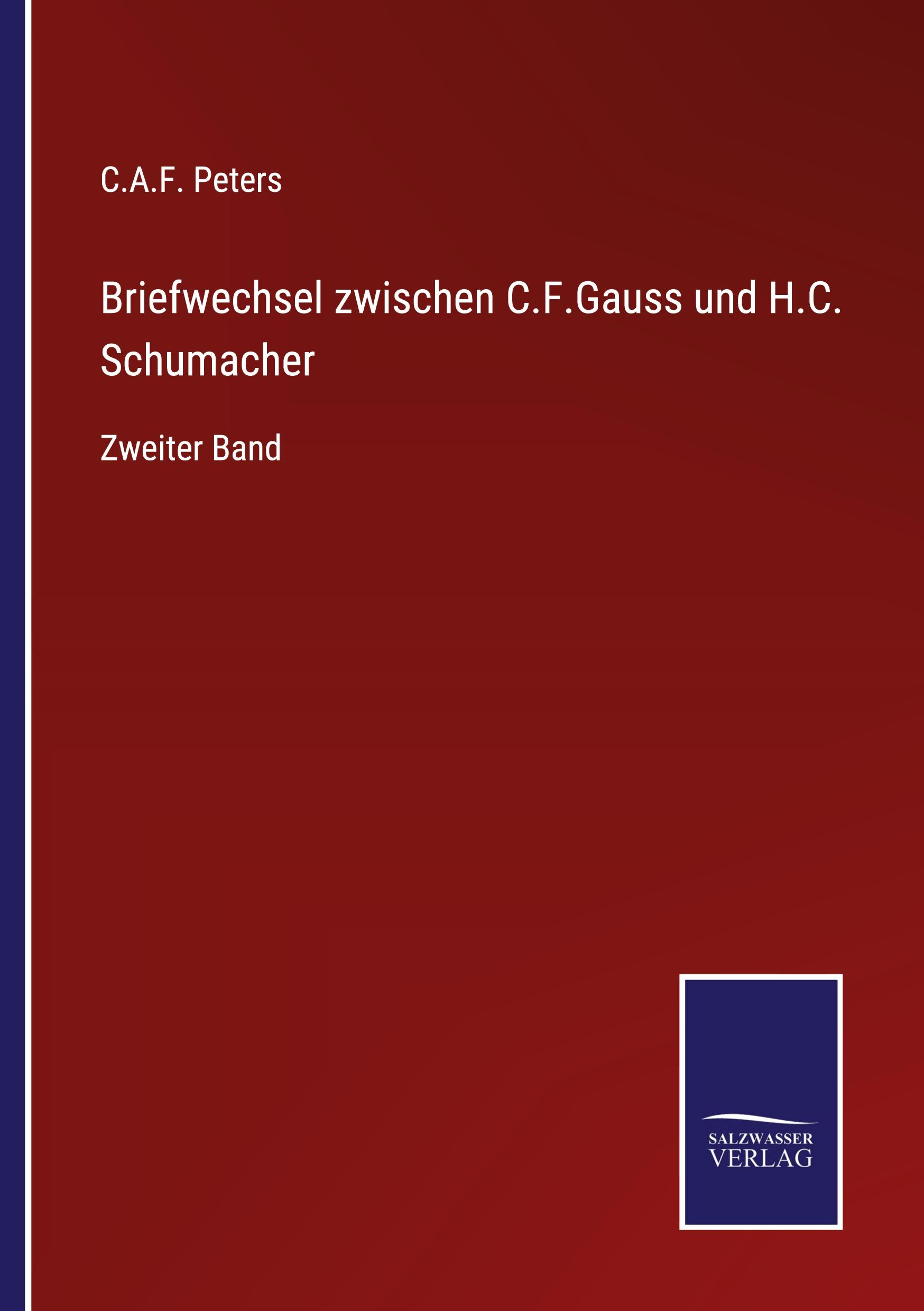 Vorderes Coverbild Briefwechsel zwischen C.F.Gauss und H.C. Schumacher