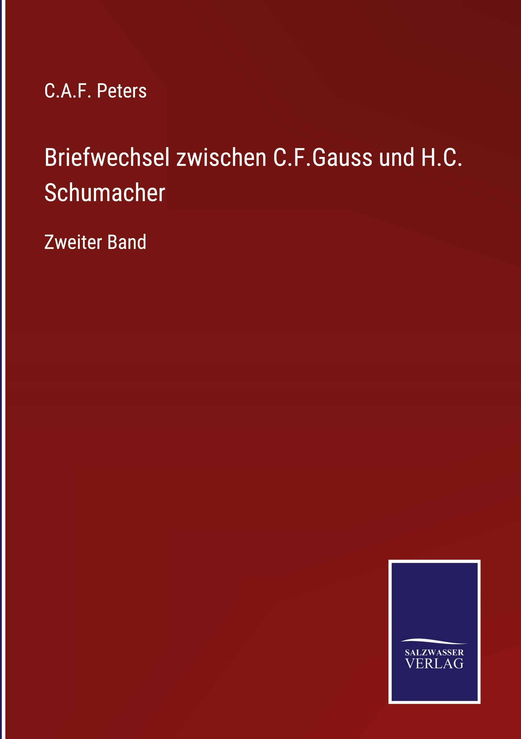 Vorderes Coverbild Briefwechsel zwischen C.F.Gauss und H.C. Schumacher