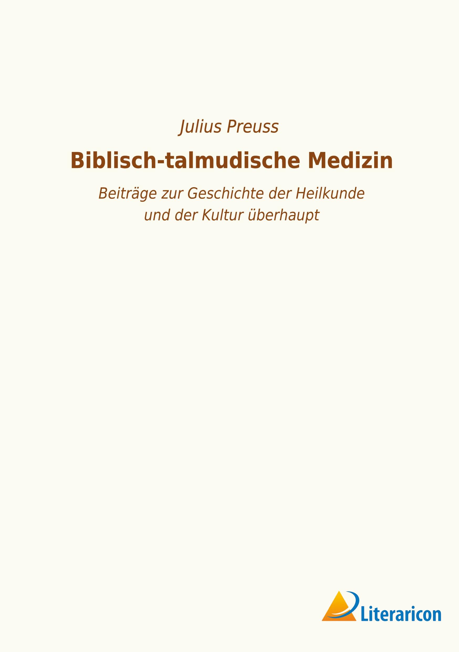 Vorderes Coverbild Biblisch-talmudische Medizin