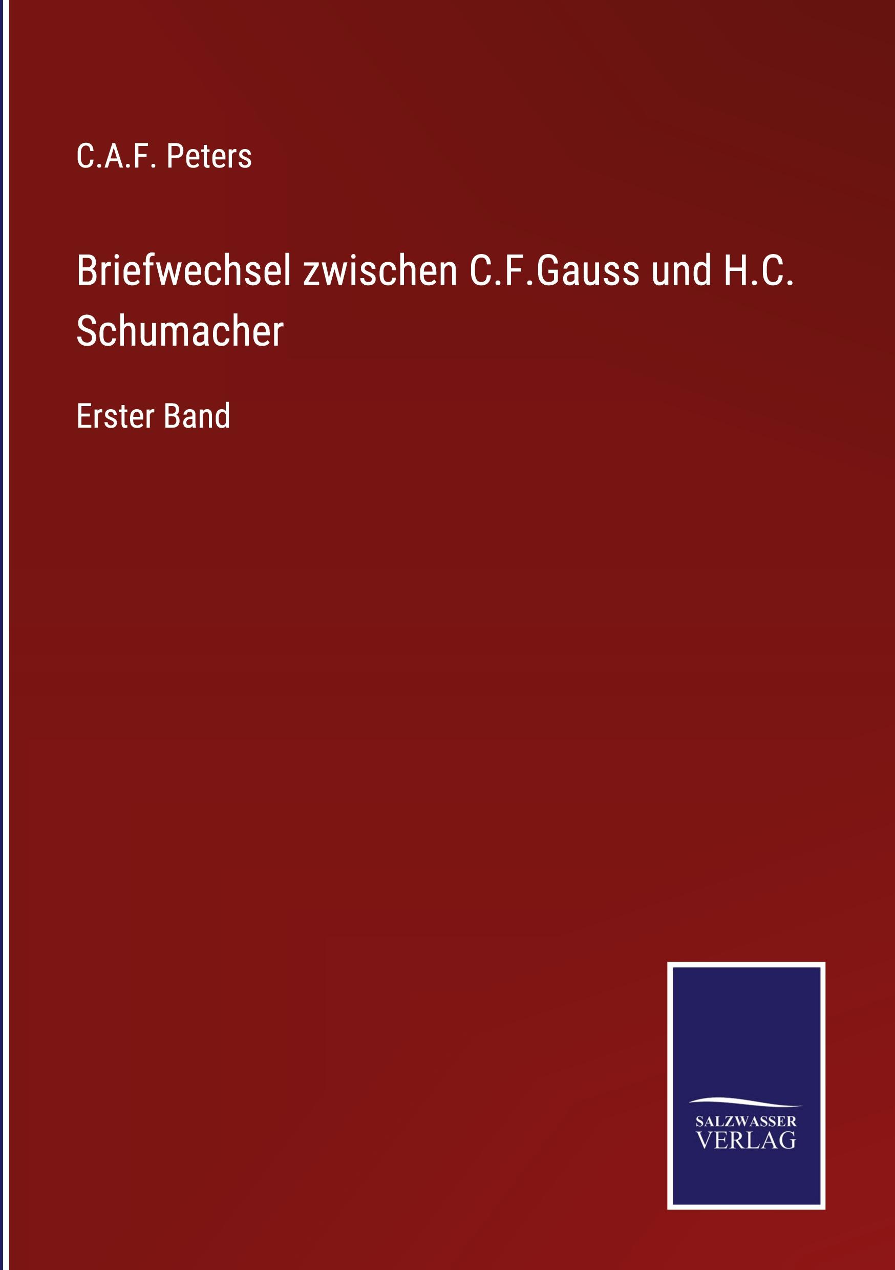 Vorderes Coverbild Briefwechsel zwischen C.F.Gauss und H.C. Schumacher