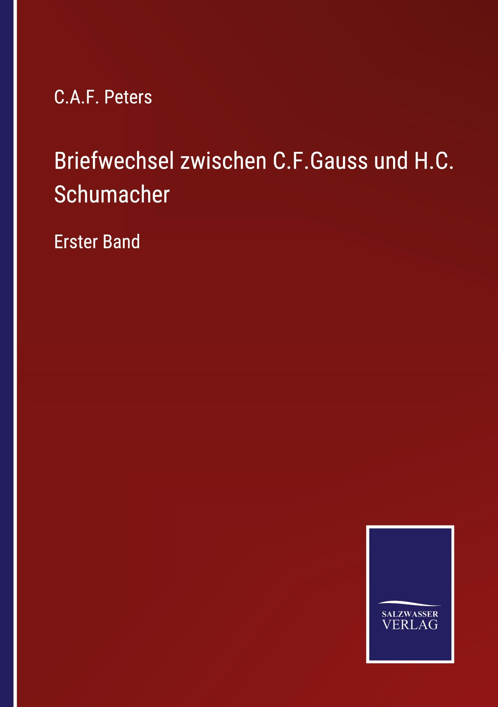 Vorderes Coverbild Briefwechsel zwischen C.F.Gauss und H.C. Schumacher