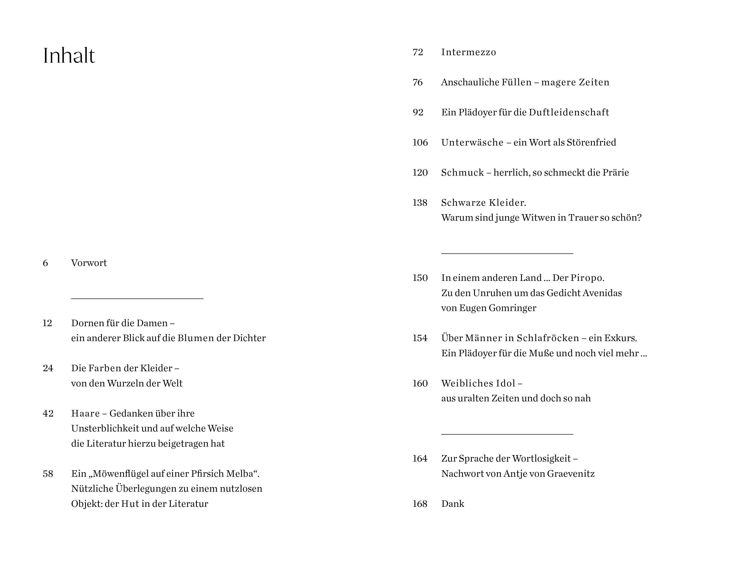 Beispielinhalt (Bild) Poesie der Kleider