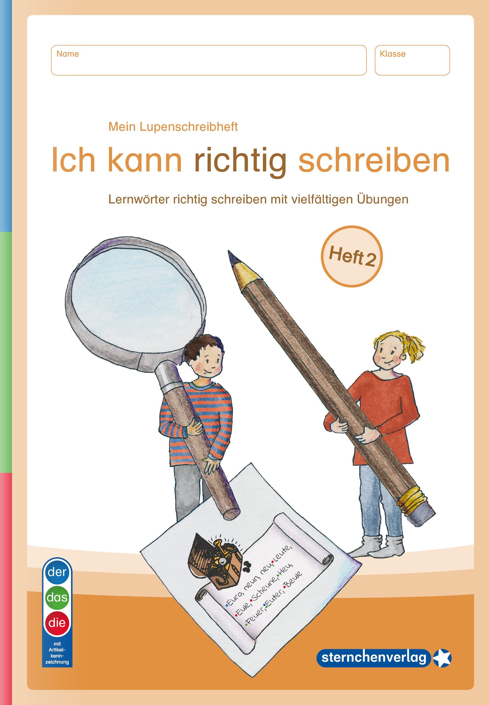 Vorderes Coverbild Mein Lupenschreibheft 2 - Ich kann richtig schreiben - Ausgabe mit Artikelkennzeichnung (DaZ)