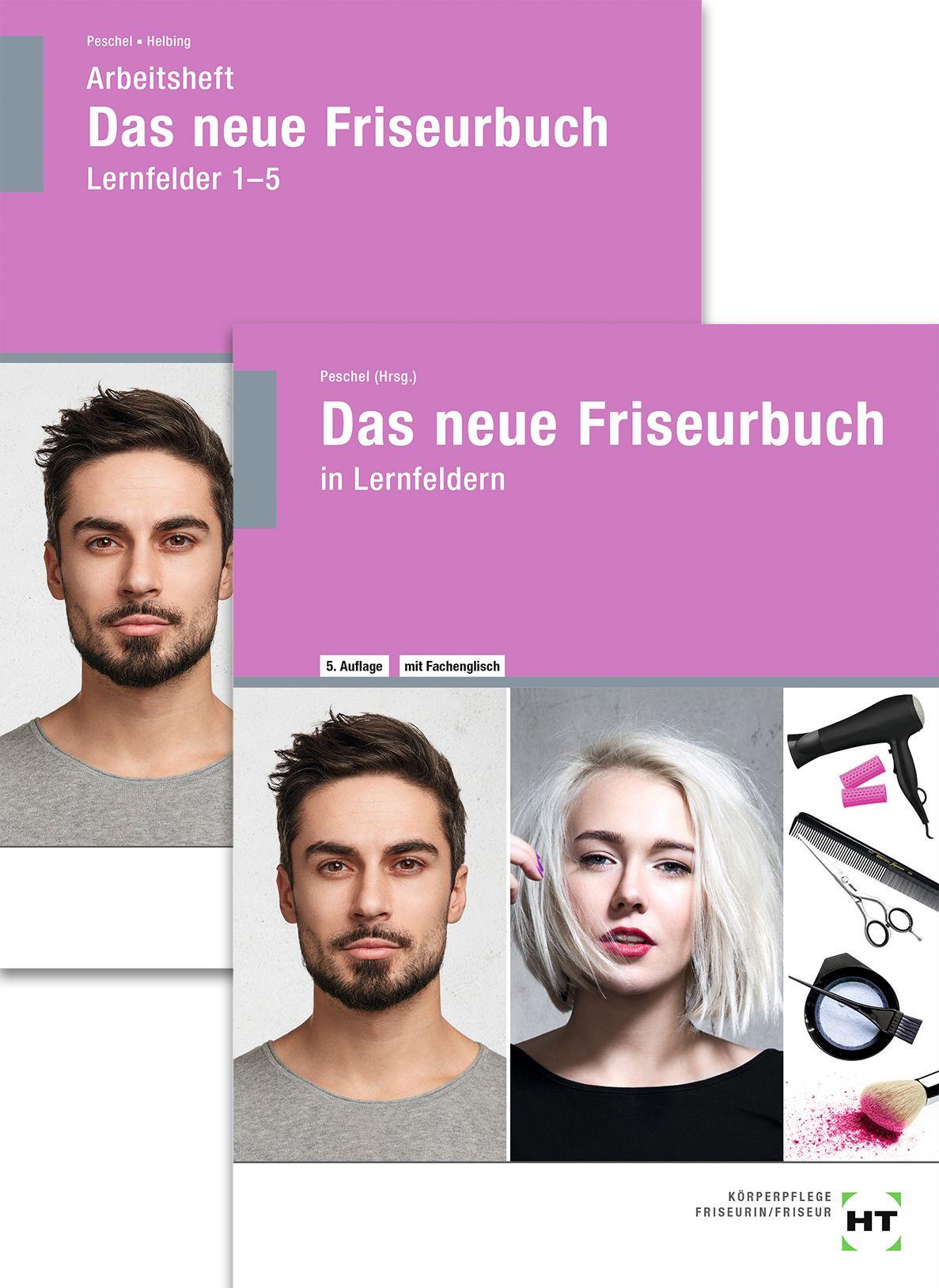 Vorderes Coverbild Paketangebot für Das neue Friseurbuch (5.Aufl.22) + Arbeitsheft (3.Aufl.22) Das neue Friseurbuch - Lernfelder 1-5