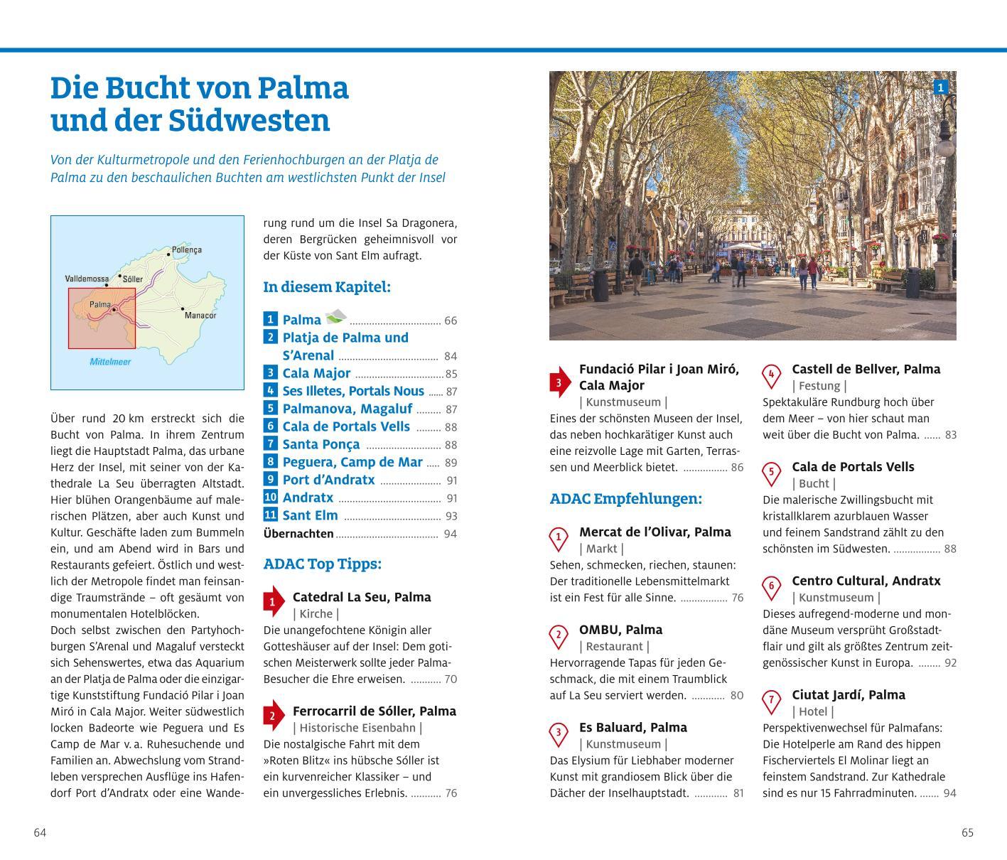 Beispielinhalt (Bild) ADAC Reiseführer plus Mallorca