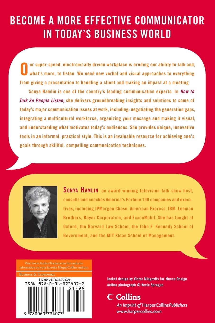 Rückseitencover How to Talk So People Listen