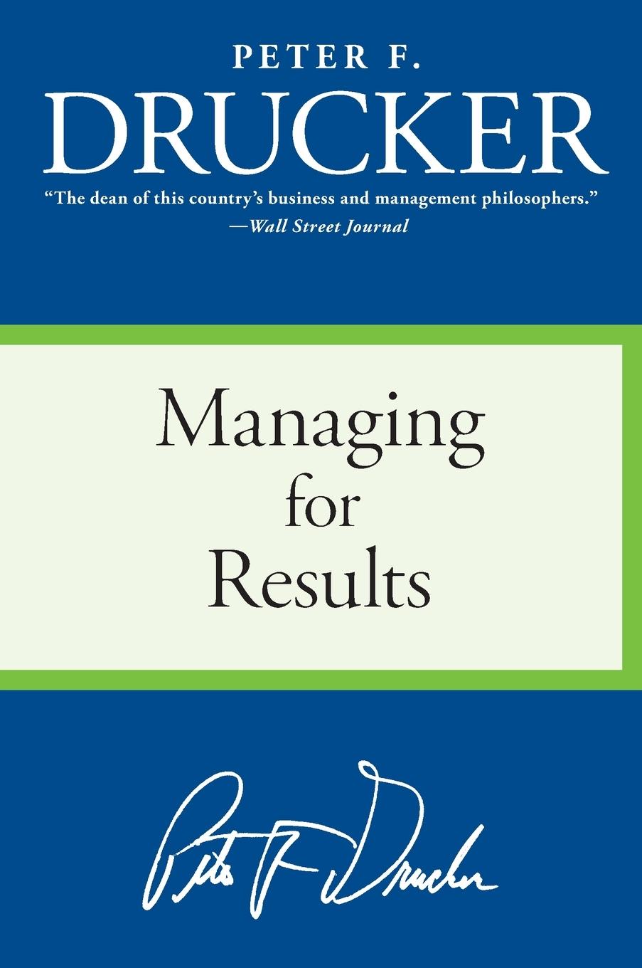 Vorderes Coverbild Managing for Results