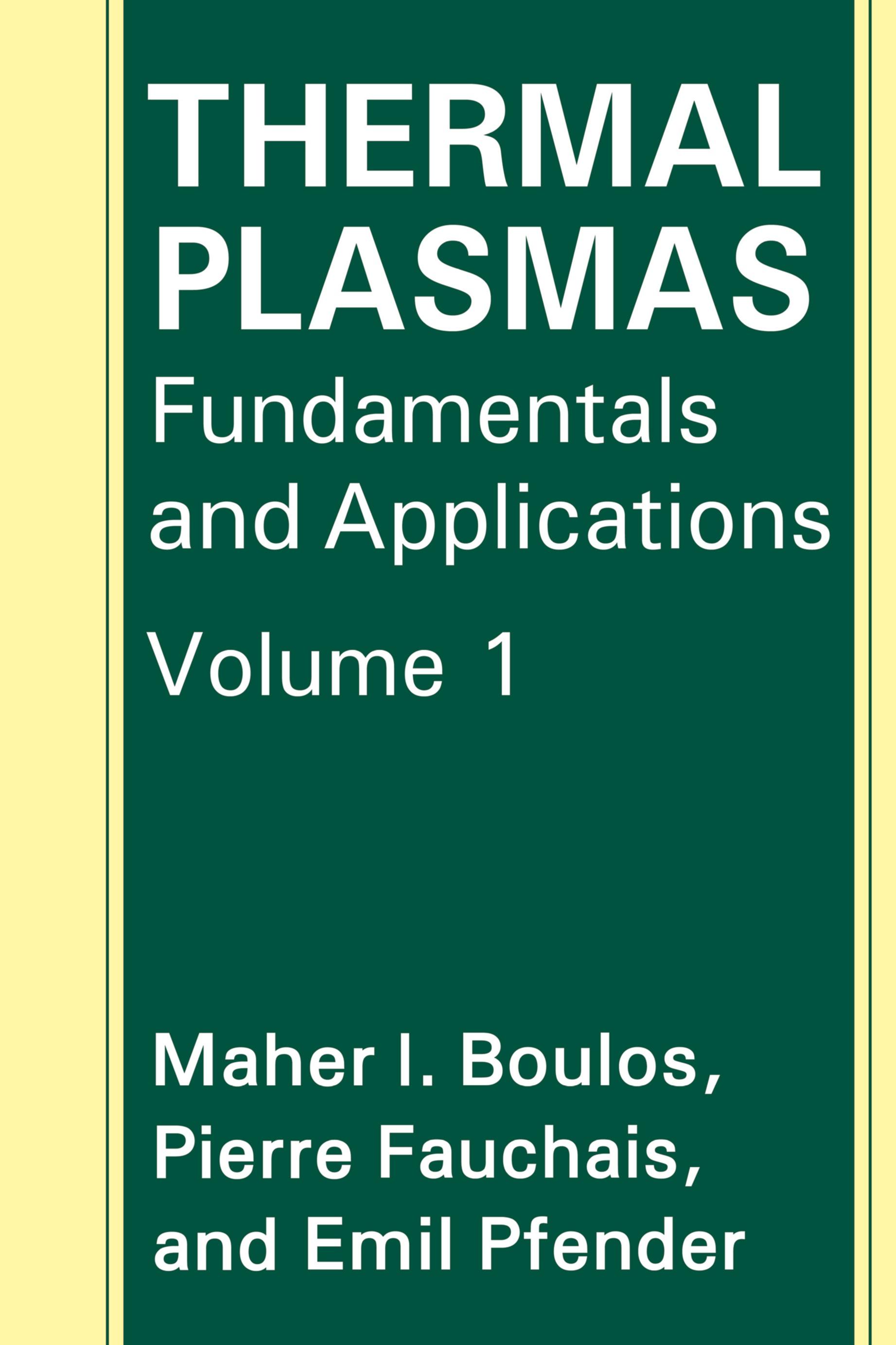 Vorderes Coverbild Thermal Plasmas