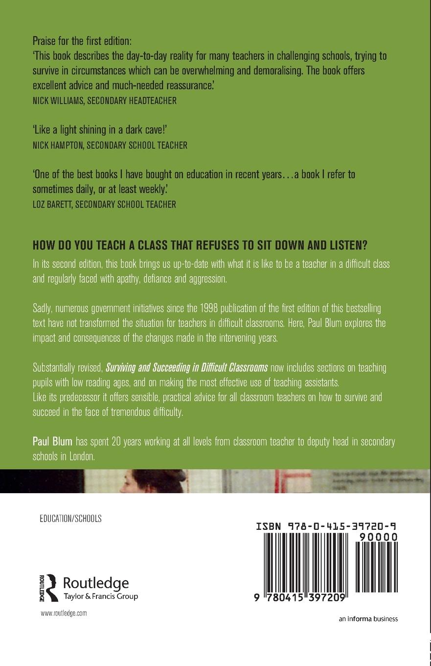 Rückseitencover Surviving and Succeeding in Difficult Classrooms