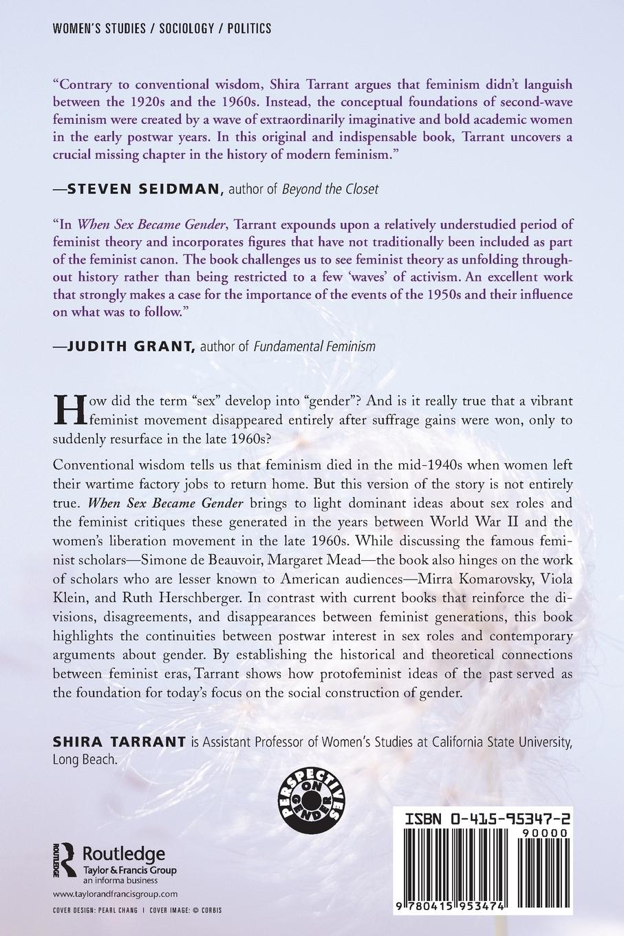 Rückseitencover When Sex Became Gender