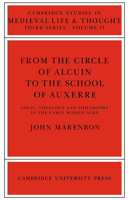 Vorderes Coverbild From the Circle of Alcuin to the School of Auxerre