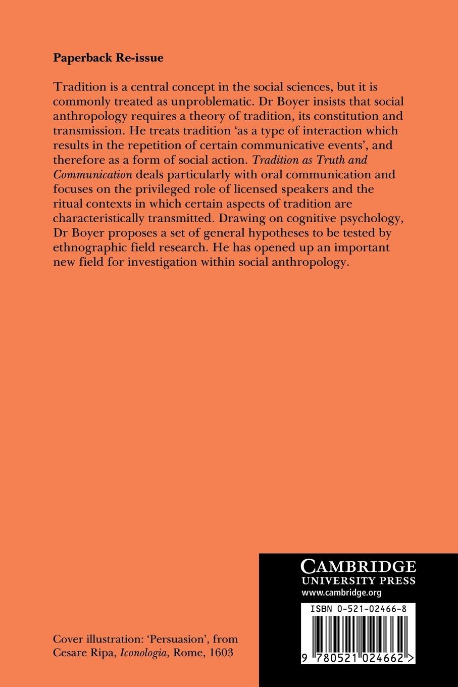 Rückseitencover Tradition as Truth and Communication