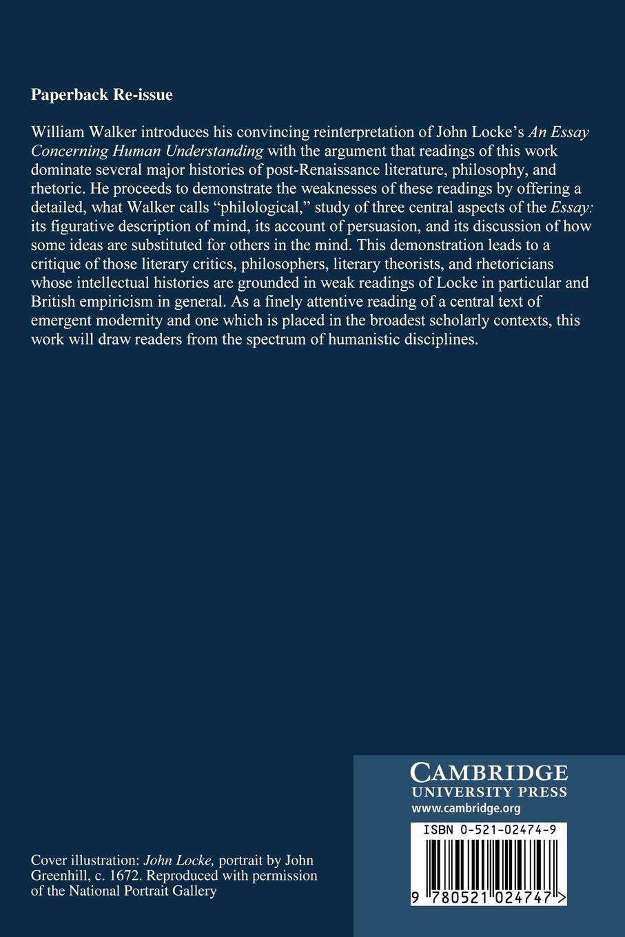 Rückseitencover Locke, Literary Criticism, and Philosophy