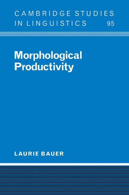 Vorderes Coverbild Morphological Productivity