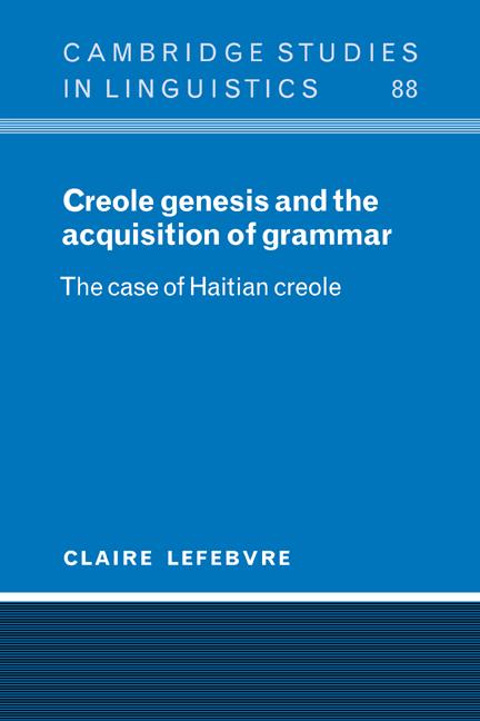Vorderes Coverbild Creole Genesis and the Acquisition of Grammar