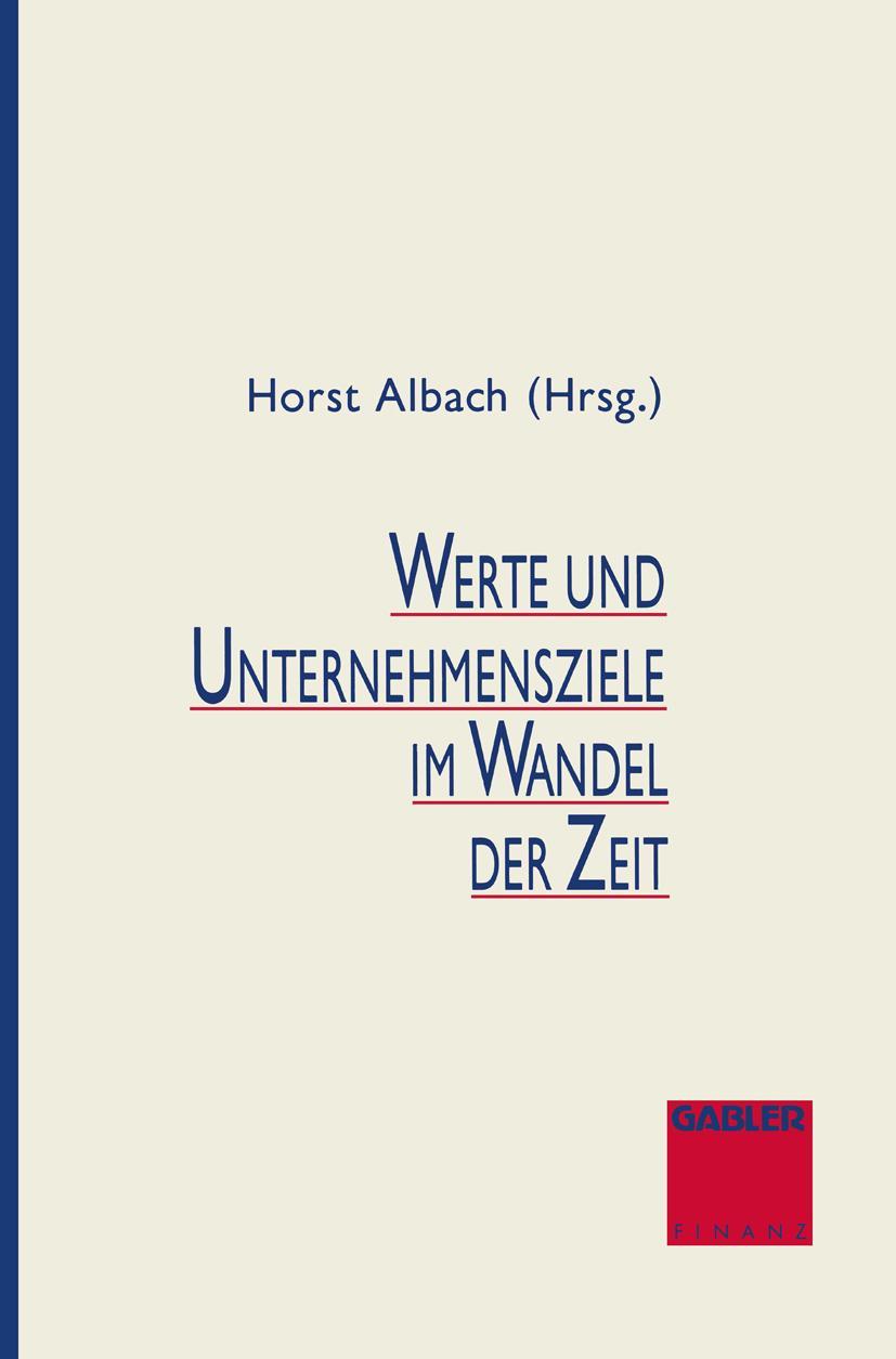 Vorderes Coverbild Werte und Unternehmensziele im Wandel der Zeit