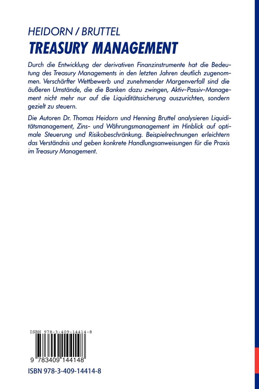 Rückseitencover Treasury Management