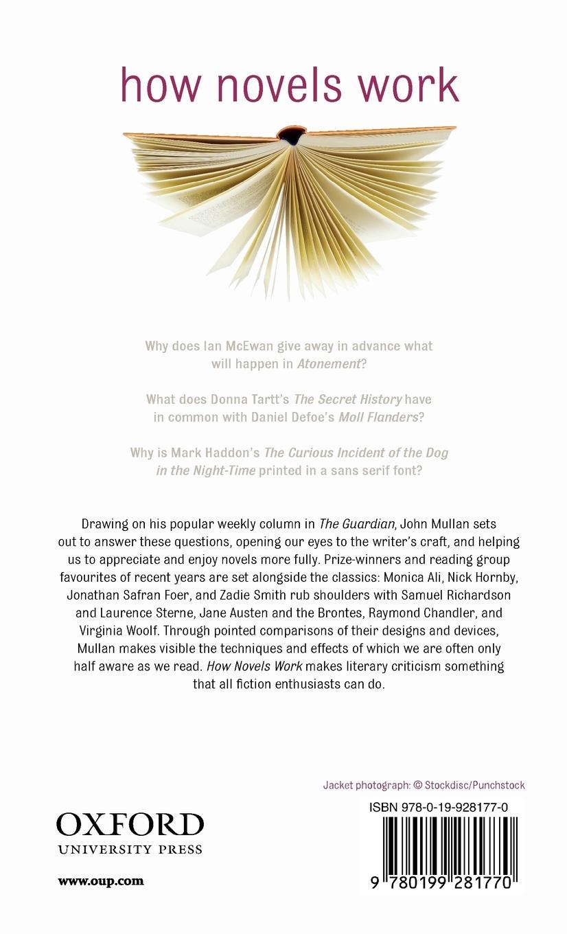 Rückseitencover How Novels Work