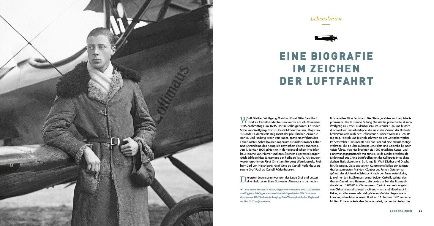 Beispielinhalt (Bild) Bildband - Wulf-Diether Graf zu Castell - Pionier der Lüfte