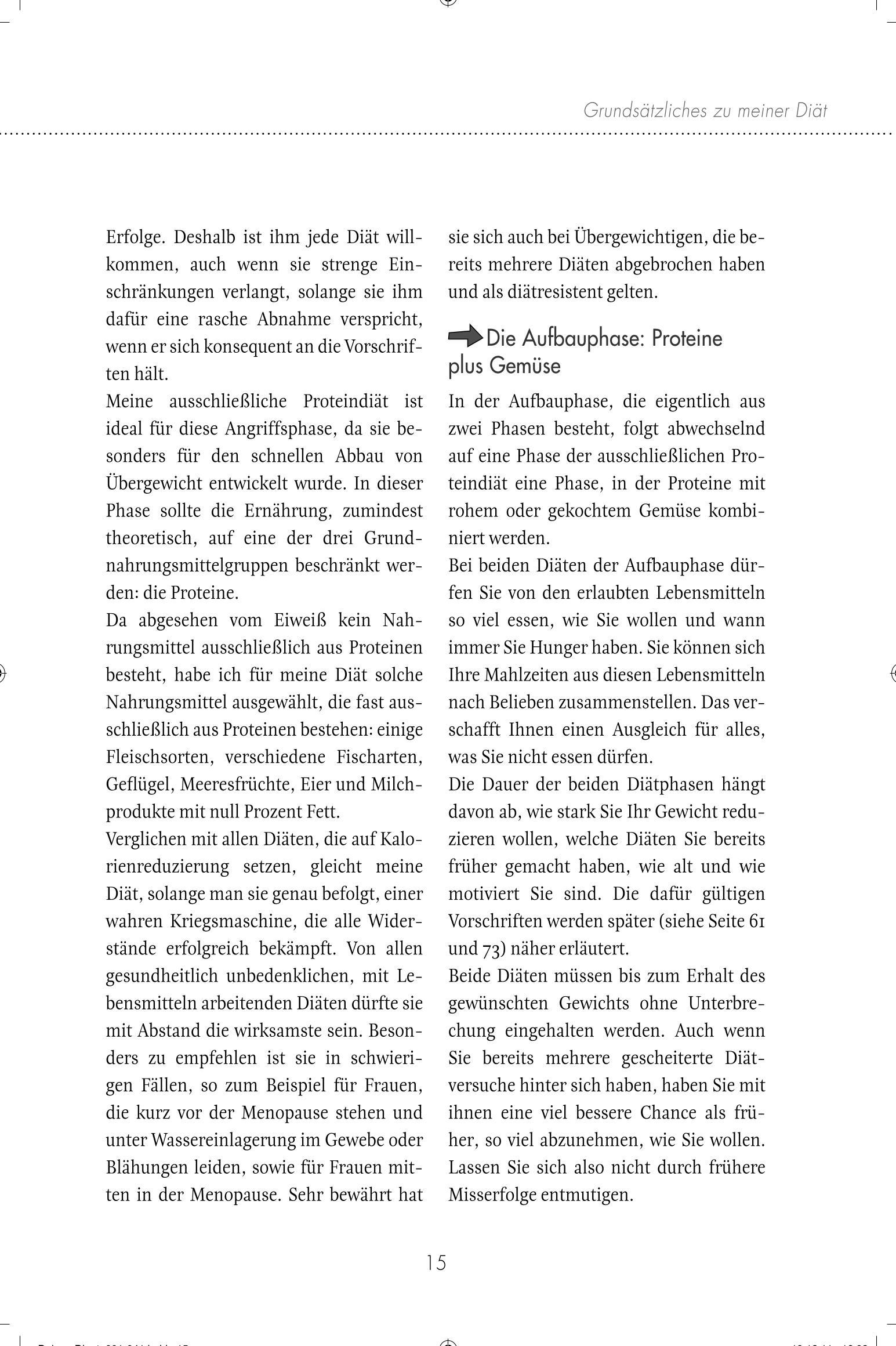 Beispielinhalt (Bild) Die Dukan Diät