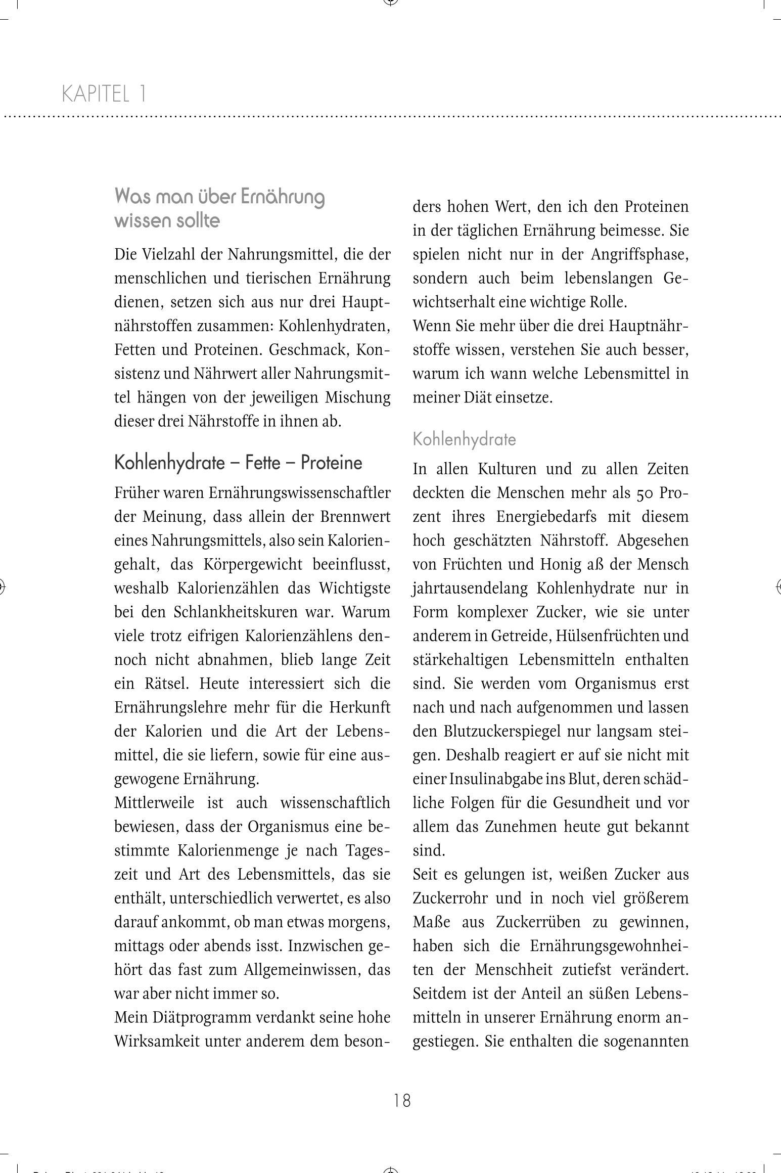 Beispielinhalt (Bild) Die Dukan Diät