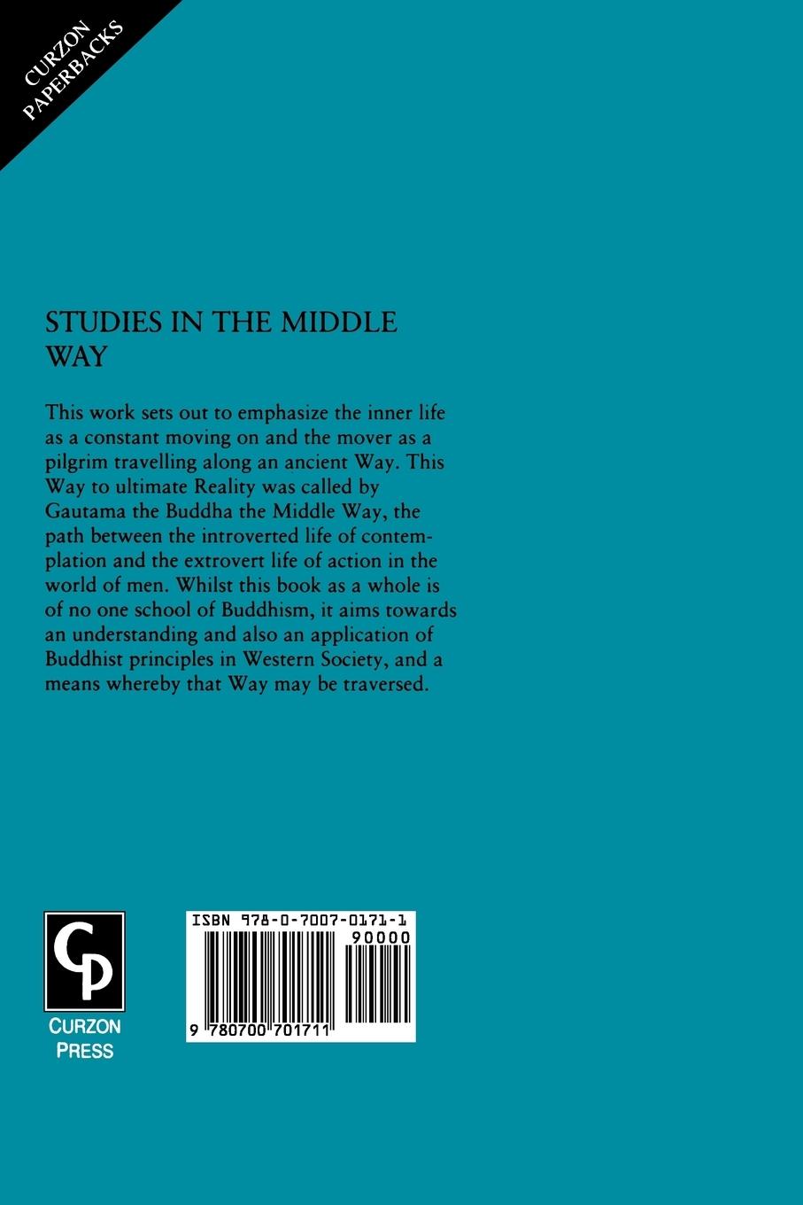 Rückseitencover Studies in the Middle Way