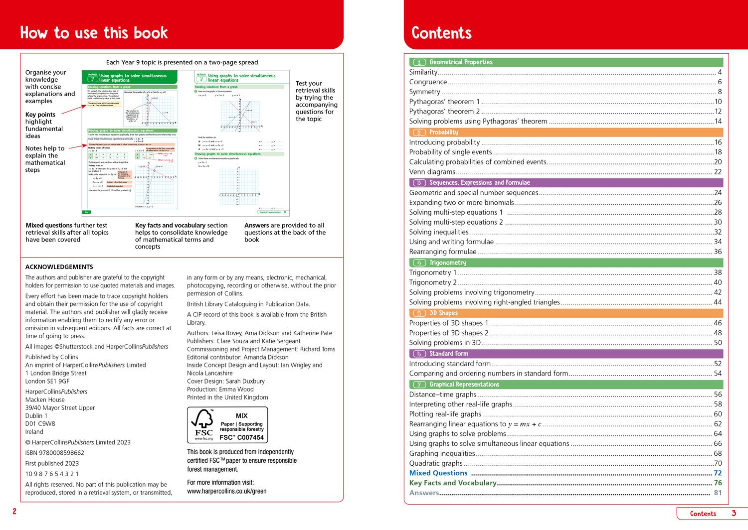 Beispielinhalt (Bild) Ks3 Maths Year 9: Organise and Retrieve Your Knowledge