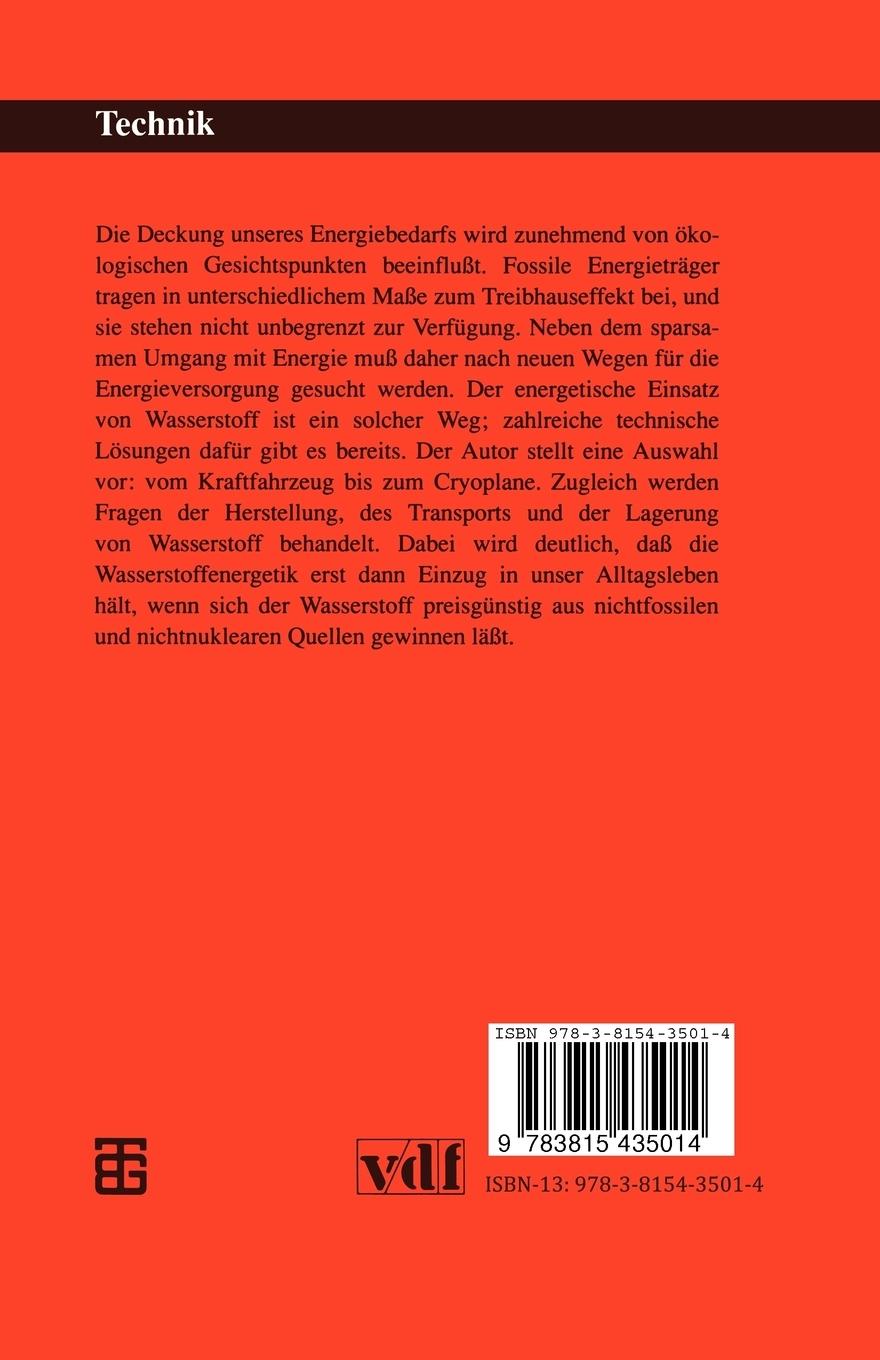 Rückseitencover Wasserstoff - Energie mit Zukunft