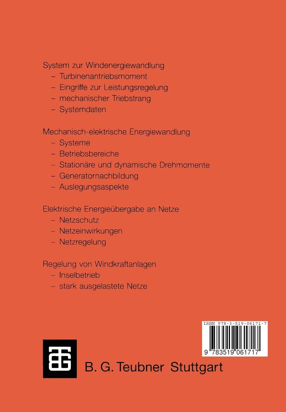 Rückseitencover Windkraftanlagen im Netzbetrieb