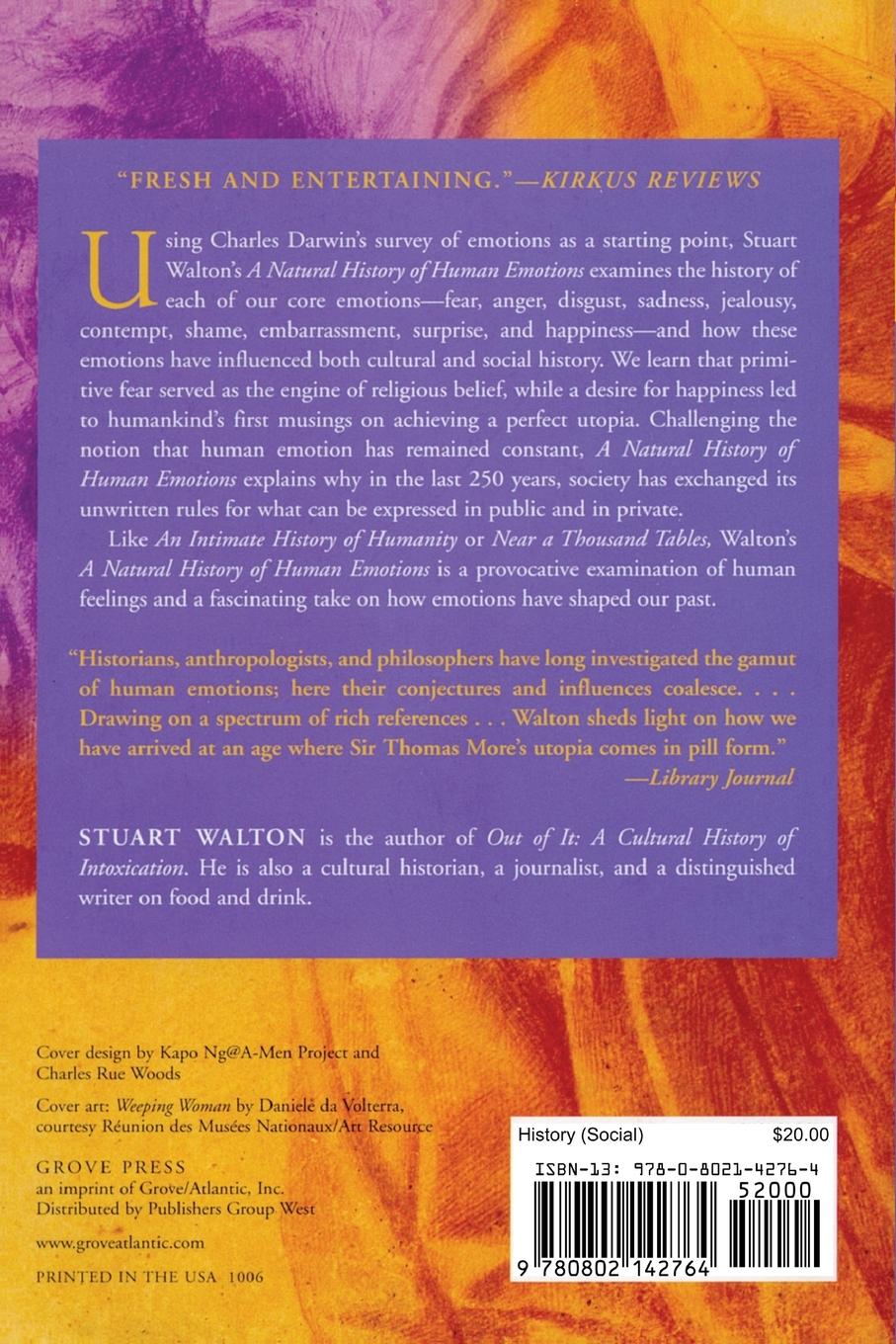 Rückseitencover A Natural History of Human Emotions