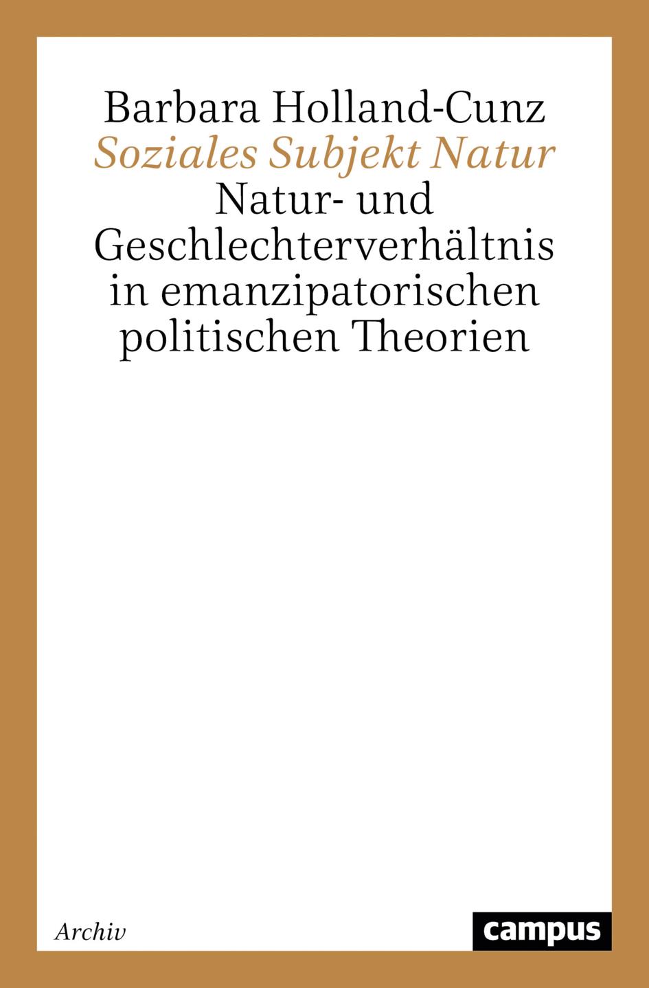 Vorderes Coverbild Soziales Subjekt Natur