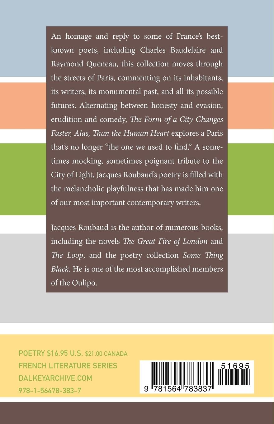 Rückseitencover The Form of a City Changes Faster, Alas, Than the Human Heart