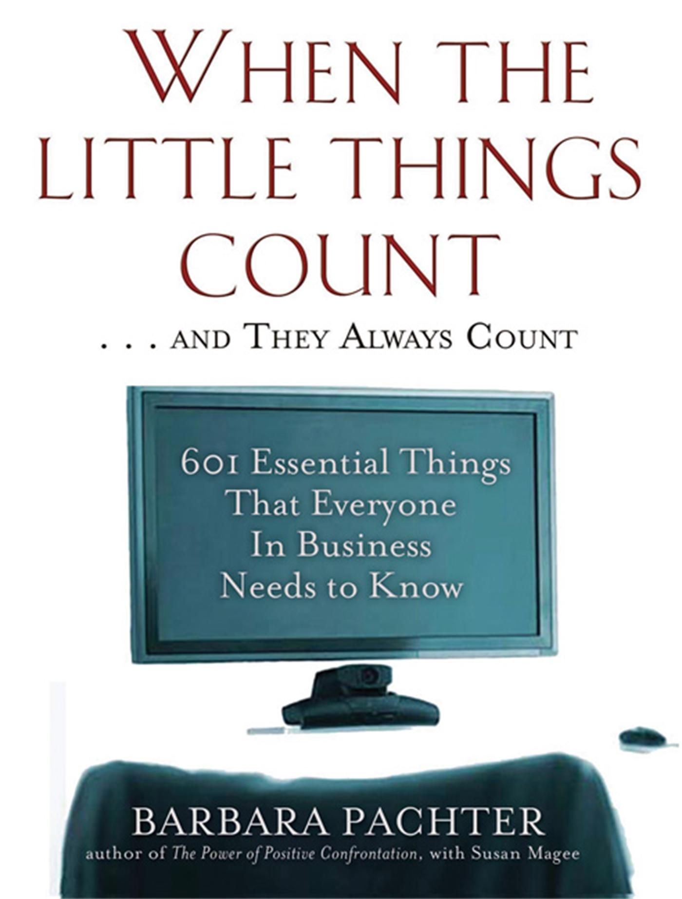 Vorderes Coverbild When the Little Things Count . . . and They Always Count